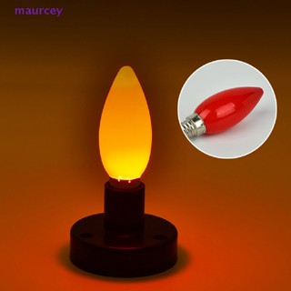 Maurcey หลอดไฟ led E12 E14 สีแดง สําหรับตกแต่งบูชาพระพุทธรูป 1 ชิ้น