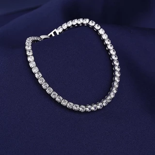 Petchara Jewelry สร้อยข้อมือเพชรโมอีสผู้หญิง เงินแท้ 92.5% D-VS1 : D4002