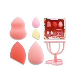 Nee Cara Peach Beauty Egg Set #N220 : neecara พีช ชุดพัฟไข่ 5 ชิ้น x 1 ชิ้น  alyst