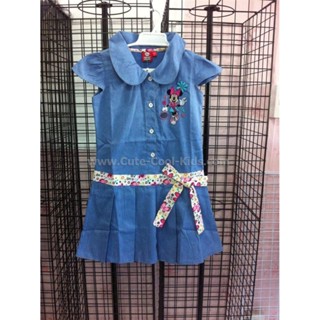 Dress-841 ชุดกระโปรงแฟชั่นเด็กหญิงลาย MiN Size-100/S (3-4Y)