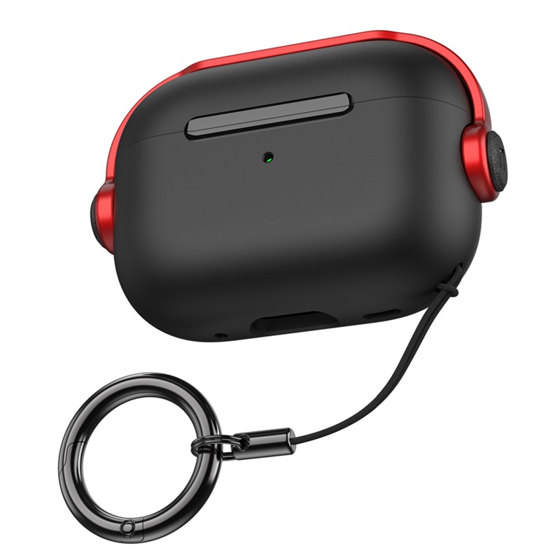 เคสป้องกันสวิตช์ เข้ากันได้กับ Apple AirPods Pro 2 และใหม่ AirPods 4 ANC, ล็อคที่ปลอดภัยฝาครอบป้องกันเต็มร่างกายสําหรับ AirPod Pro 2 ใหม่สําหรับผู้ชายผู้หญิงพร้อมพวงกุญแจคาราบิเนอร์