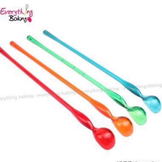 ช้อนน้ำปั่น ไม้ชงเครื่องดื่ม ช้อนยาว 26cm (4 อัน) มีหลายแบบ