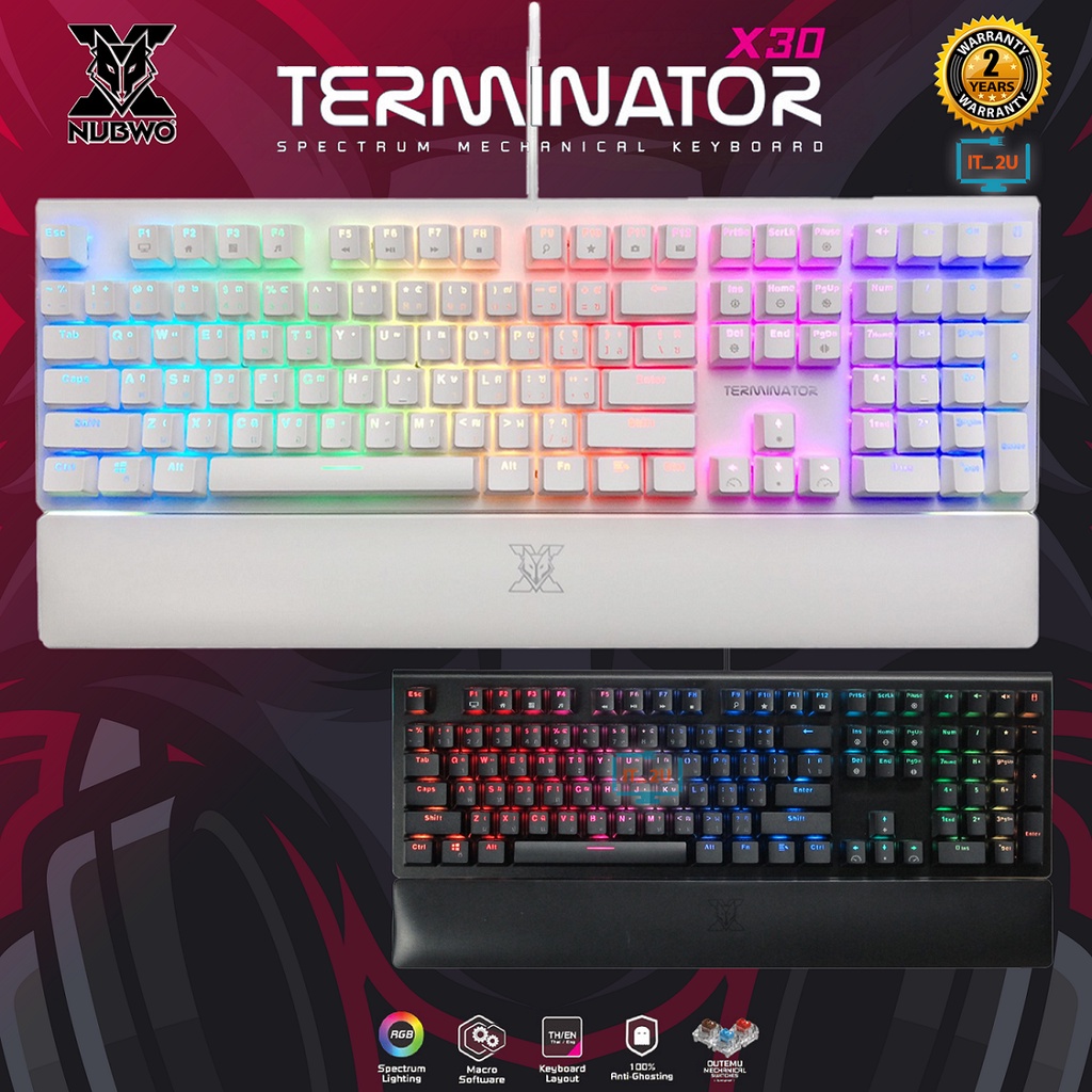 Nubwo X30 TERMINATOR Keyboard Gaming Mechanical Switch Outemu RGB/คีย์บอร์ด เกมมื่ง