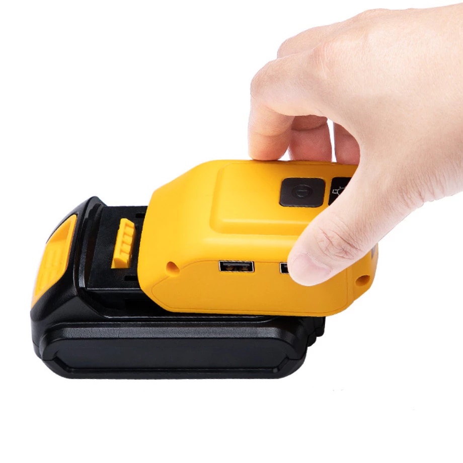 ZWINCKY อัพเกรดเปลี่ยน DCB090 แหล่งพลังงานสําหรับ Dewalt 20 V Max 18 V แบตเตอรี่อะแดปเตอร์ Dual USB DC 12 V LED ทํางานพร้อม Type-C