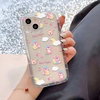 เคสโทรศัพท์มือถือ ลายหมี สตรอเบอร์รี่ ดวงจันทร์ สําหรับ iphone 14promax 11 13 12 7Plus XR X XS Max