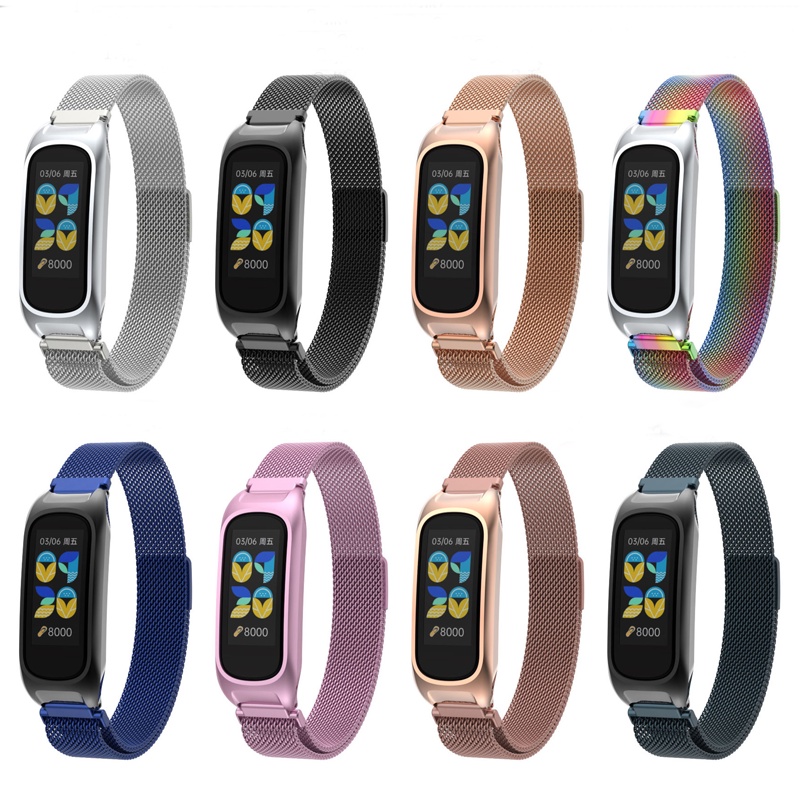 สายนาฬิกาสแตนเลสสำหรับ OPPO BAND สายนาฬิกาโลหะสไตล์มิลาน - รูปที่ 7