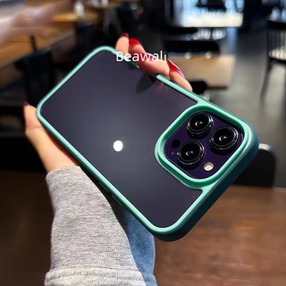 【Double color‘s case/Dark Green】เคส compatible for iPhone 14 pro max 13 pro max 12 pro max 11 pro max x xr xs max 7 plus 8 plus 7 8 se 2020 case transparent acrylic hard case