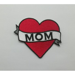 MOM ตัวรีดติดเสื้อ แจ๊คเก็ต อาร์ม  ยีนส์ Hipster Embroidered Iron on Patch  DIY