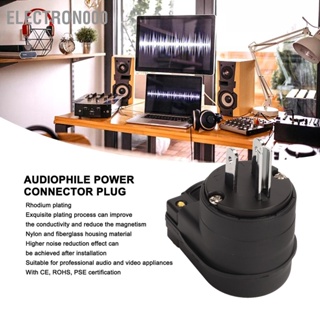 Electron000 ปลั๊กเชื่อมต่อเสียง Hifi ทองแดงบริสุทธิ์ ชุบโรเดียม Ac ตัวผู้ Us 100‐250V