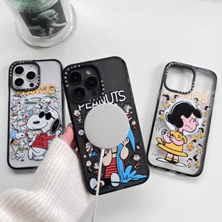 【Peanuts Snoopy Lucy】Casetify เคสโทรศัพท์มือถืออะคริลิค ดูดซับแม่เหล็ก คุณภาพสูง สําหรับ iPhone 14 Pro max 13 13 Pro max 11 Pro max 14 14Pro 12 12Pro 12 Pro max 13Pro