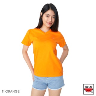 แตงโม (SUIKA) - เสื้อแตงโม ORIGINAL T-SHIRTS คอวี คอกลม สี 11.ORANGE