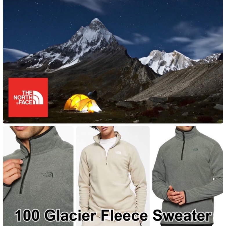 ของแท้เสื้อฟรีชกันหนาวเดอะนอสเฟส 100Glacier Fleece Sweather ของแท้หลุดโรงงาน