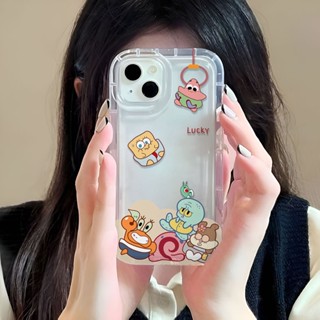 เคสโทรศัพท์มือถือ แบบใส ลาย SpongeBob Patrick Star น่ารัก สําหรับ iphone 14promax 11 13 12 7Plus X XS Max