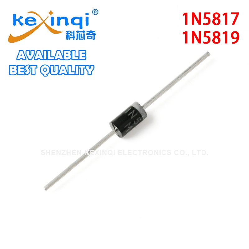 100ชิ้น
 DIP 1N5817 1N5819 DO-41 Schottky DiodeRectifier 1N5819/DO-41