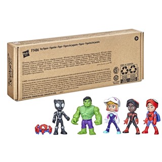 Marvel Hasbro Spidey and His Amazing Friends Hero Reveal Multipack with Mask-Flip Feature, 4-Inch Scale Action Figure Toys ฟิกเกอร์ Marvel Hasbro Spidey and His Amazing Friends Hero Reveal หลายแพ็ค พร้อมหน้ากากพลิกได้ สเกล 4 นิ้ว