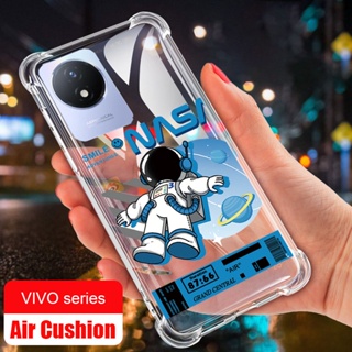 เคสโทรศัพท์มือถือ ซิลิโคนใส กันกระแทก ลายอวกาศ NASA สําหรับ Vivo Y02 Y02s Y16 Y35 Y22 Y22s Y77 Y75 Y55 5G Y30 5G