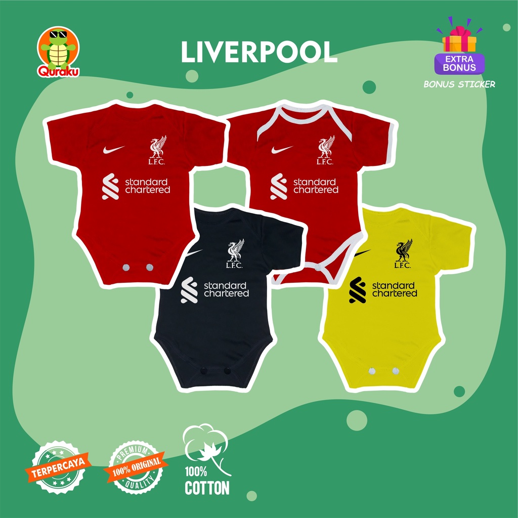 เสื้อผ้าเด็กบอดี้สูทจัมเปอร์ชุดจั๊มสูทเด็กฟุตบอล Motif English League Liverpool LFC The Reds เสื้อน่ารักสําหรับทารกแรกเกิด 0-6 6-12 เดือน