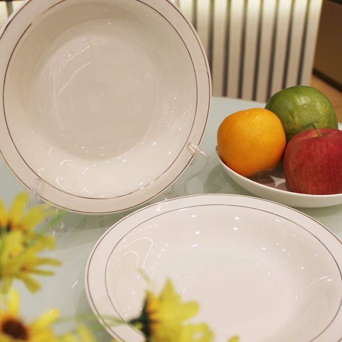 GOLD LIST BUFFET PLATES / GOLD LIST BUFFET PLATES / 1 SET CONTAINS 6 ชิ้น