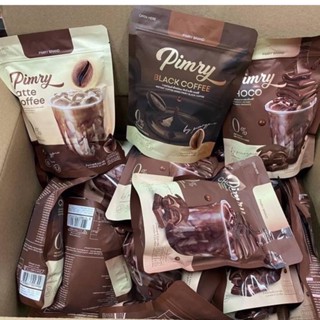 โฉมใหม่ โกโก้พิมรี่ Pimry Choco / กาแฟ พิมรี่คอฟฟี่ Pimry Black Coffee / พิมรี่ลาเต้ Pimry Latte Coffee (1ห่อ มี 14 ซอง)