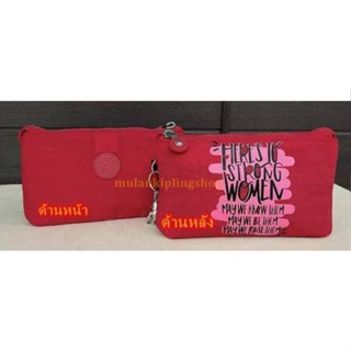 ส่งฟรี EMS  Kipling Creativity L  Pouch - Strong Women สีชมพูแดง