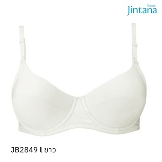 Jintana เสื้อชั้นใน (เสริมโครง) รุ่น Basic Bra รหัส JB2849 สีขาว