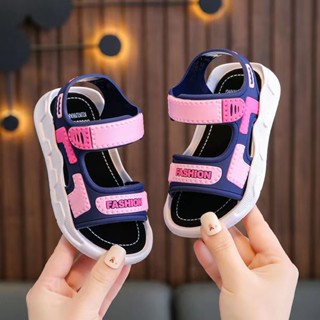 21-35 รองเท้าแตะเด็กผู้หญิง สีชมพู kasut budak Sandal kanak รองเท้าแตะ สําหรับเด็ก F009