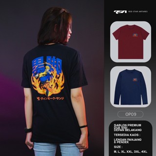 เสื้อยืดผ้าฝ้ายพรีเมี่ยม เสื้อยืด ลายการ์ตูนอนิเมะ One Piece Sanji