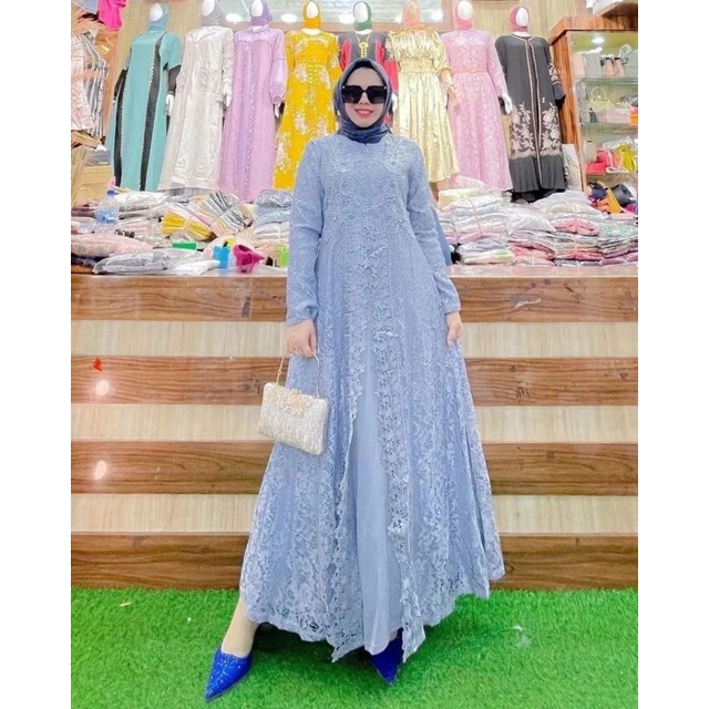 DAYANTI DRESS / BRUKAT MIX CURTY DRESS / LUXURY PARTY DRESS / LATEST BRUKAT DRESS / PRSTA DRESS / LU