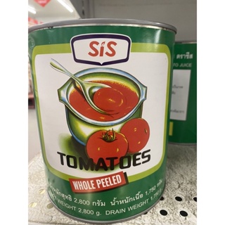 Tomato Peeled Whole In Tomato Juice ( SiS Brand ) 2800 G. มะเขือเทศทั้งลูก ในน้ำมะเขือเทศ ( ตรา ชีส )