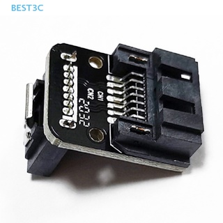 Best3c อะแดปเตอร์เมนบอร์ด Sata 7Pin ตัวเมีย เป็น 7Pin ตัวผู้ 90 องศา สําหรับเดสก์ท็อป Ssd Hdd 1 ชิ้น