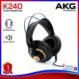 AKG K240 Studio Professional Stereo Headphones หูฟังสตูดิโอแบบครอบหู ไดร์เวอร์เสียงขนาด 30มม. รับประกันศูนย์ไทย 1 ปี