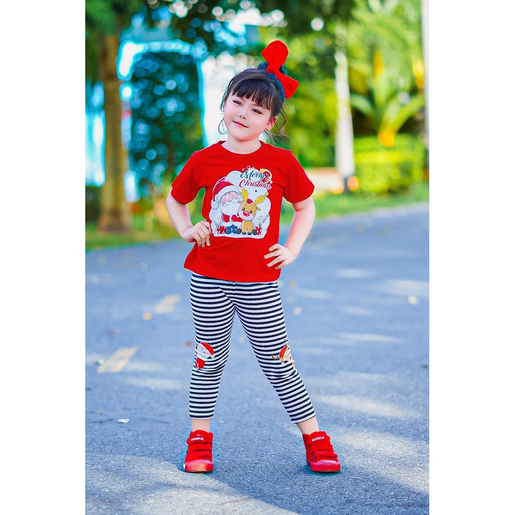 คริสต์มาส ชุดเซท เมอร์รี่ คริสต์มาส ชุดใส่เที่ยว ผ้า cotton 100%