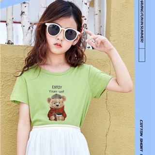 **ปลีก-ส่ง** K-2303-SHORT  /3สี/ เสื้อยืดแขนสั้นเด็กลายการ์ตูนน่ารัก ผ้านุ่มใส่สบาย ลายเยอะ สีครบ ไซส์ครบ