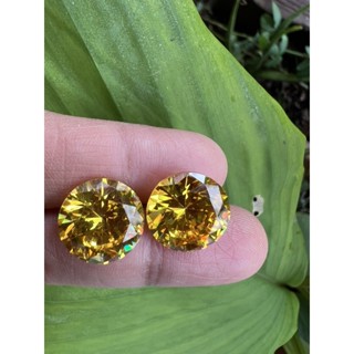 cz yellow 12mm round 1 pieces