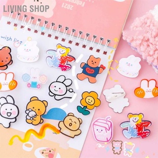 [คลังสินค้าใส]Living Shop เข็มกลัดอะคริลิค รูปการ์ตูนเด็กผู้หญิงน่ารัก สวยหรู สําหรับตกแต่งเสื้อผ้า กระเป๋า เข็มกลัด