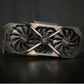 การ์ดจอ VGA Gigabyte Aorus GTX1080Ti 11GB GDDR5X มีไฟ (ต่อไฟเพิ่ม 8 พิน 2 ช่อง) สินค้าไม่มีกล่อง ประกันร้าน 14วัน📢