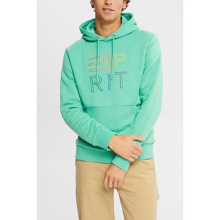 ESPRIT Mens Made of recycled material: hoodie with logo embroidery