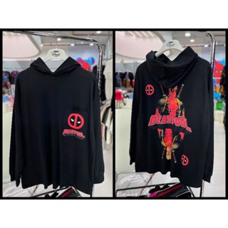 เสื้อฮู้ดแขนยาวMarvel ลิขสิทธิ์แท้ ลายDeadPool สีดำ (HDG-003)