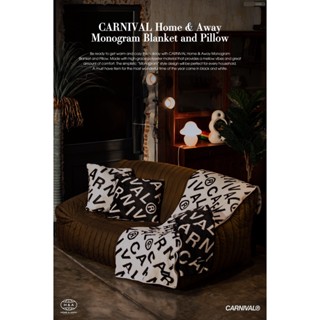 ผ้าห่ม &amp; หมอน ⚫️⚪️CARNIVAL® Home &amp; Away Monogram Blanket and Pillow [ของแท้💯]