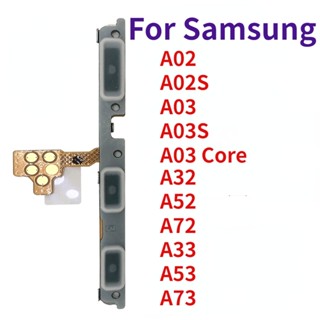 แท้ ปุ่มสวิตช์ปุ่มปรับระดับเสียง สายเคเบิลอ่อน สําหรับ Samsung A02 A02S A22 A32 A52 A72 A03s A03 Core A13 A33 A53 A73 5G 4G