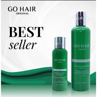 ส่งฟรี/มีไลฟ์ (ขวด)โกแฮร์ 100/250 ml ครีม ทรีทเม้นท์ บำรุงผม ซิลกี้สาหร่ายทะเล GO HAIR Silky 100/250 ml.
