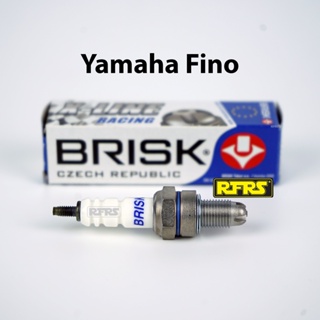 หัวเทียน BRISK X-Line 4 เขี้ยว แกนเงิน Yamaha Fino Spark Plug (7X41ROAN) รองรับทุกน้ำมัน Made in EU