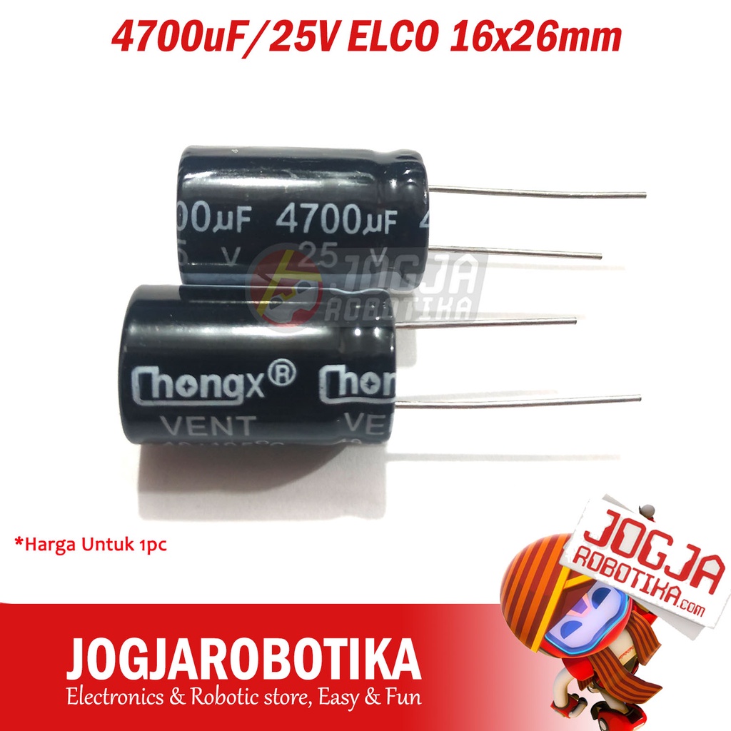 4700uF/25V ELCO 16x25mm ELCO 4700UF 25V