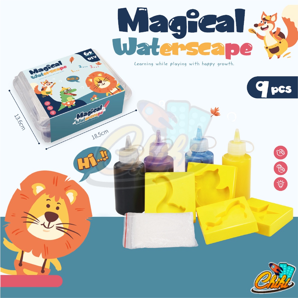 เจลลี่มหัศจรรย์ ของเล่นเยลลี่ลอยน้ำ ของเล่นDIY ของเล่นเสริมพัฒนาการ magical water diy เซท 9 ชิ้น เเละ 14 ชิ้น