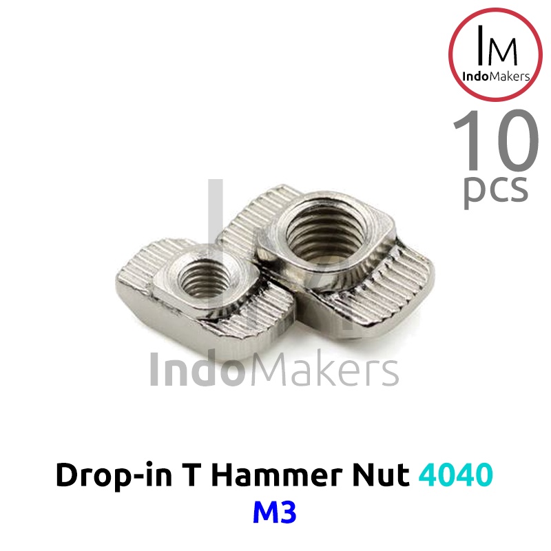 T Hammer Nut M3 Drop-In Aluminium Profile 4040