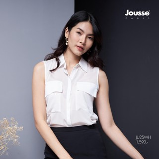 Jousse Blouse เสื้อเชิ้ตแขนกุด ใส่สบาย เนื้อผ้าบางเบา (JU25WH)