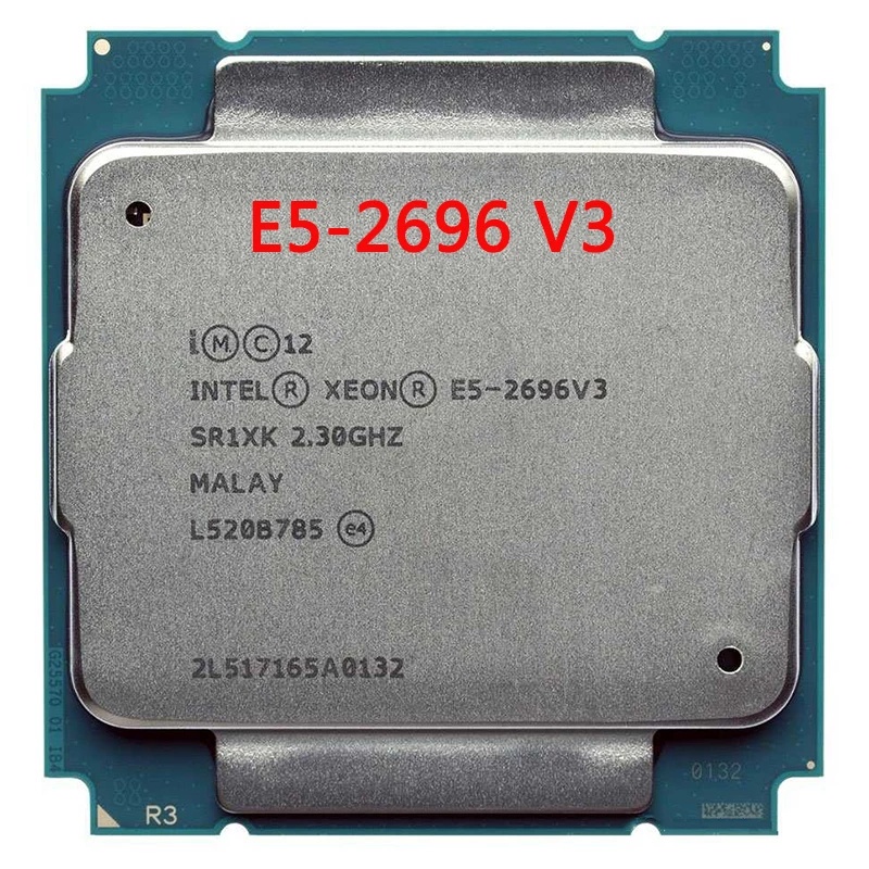 โปรเซสเซอร์ CPU Intel Xeon e5 2696v3 e5 2696 v3 sr1xk 18-core 2.3GHz LGA 2011-3