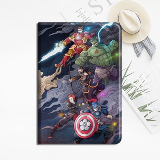 marvel spiderman มีที่ใส่ปากกา เคส air 4/5 mini1/2/3/4/5/6 เคสไอแพด 10.9 gen10 เคสซิลิโคน 10.2 gen 7/8/9 2022 pro11 case