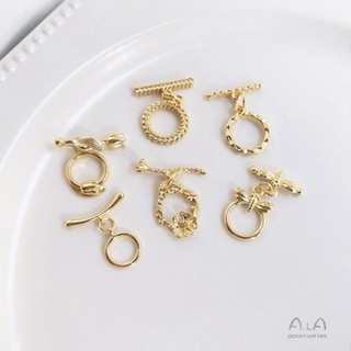 บักเกิลทองแดง ทองแท้ 14K OT แฮนด์เมด สําหรับทําเครื่องประดับ สร้อยคอ สร้อยข้อมือ diy