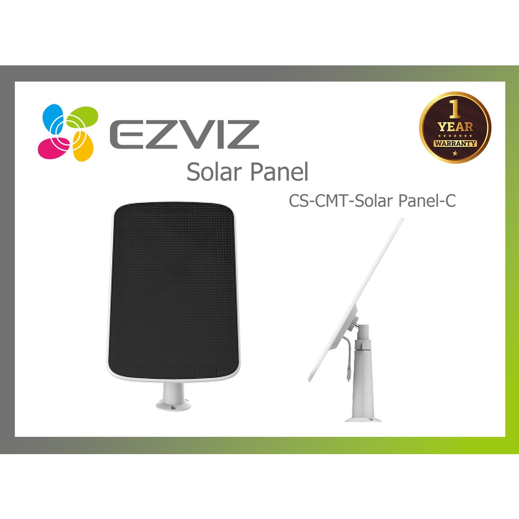 Ezviz Solar Panel ขนาด 6.18W แผงโซล่าร์เซลล์ สายยาว 4เมตร Warranty 1 year
